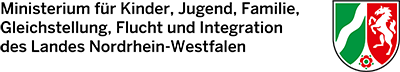 Logo des Ministeriums für Kinder, Jugend, Familie, Gleichstellung, Flucht und Integration des Landes NRW